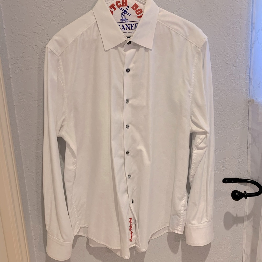 Mens’s XL White Robert Graham Dress Shirt